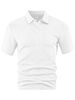 Men's Clothing Men's Summer Thin Loose Breathable Leisure Solid Color Jacquard Cloth Lapel Short Sleeved Men's Polo Shirt_viptrois.com