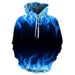 New Colorful Flame 3D Fluorescent Unisex Autumn Winter Sweatshirt Funny Jacket Black Hoodie_viptrois.com