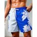 Men's Clothing Men's Beach Shorts Quick Drying Blue White Gradient Coconut Tree Print Style Swimming Hot Springs Suitable_viptrois.com