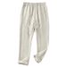 Men's Clothing Men's linen trousers, buckle Chinese style linen casual trousers, light and breathable trousers XG002_viptrois.com