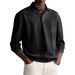 Men's Clothing Solid Color Casual Button Lapel Polo Shirt Men's Tops Bottoming Shirt_viptrois.com
