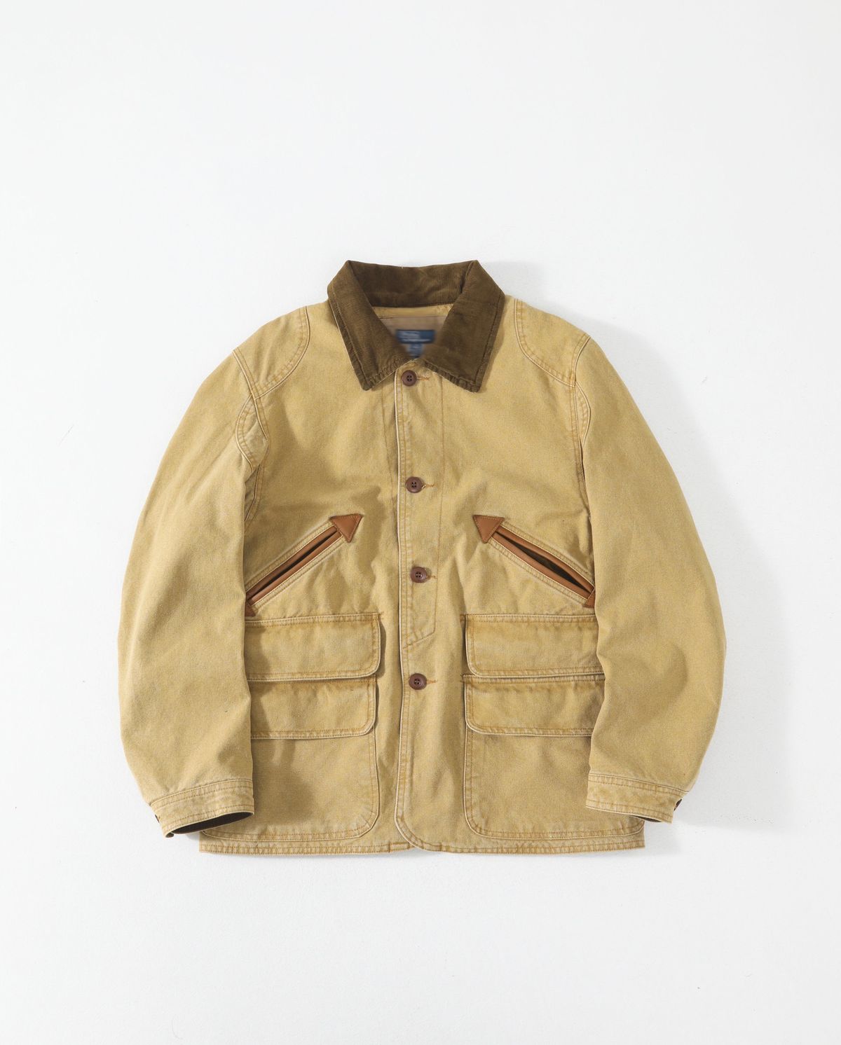 RL Pony Jung Joo-kyung Same Style Vintage Jacket Coat Spring Autumn Turn-down Collar Versatile Khaki Color_viptrois.com