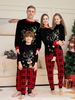 Christmas Plaid Fawn Christmas family dress printed homestay pajamas set_viptrois.com