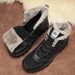 Men's High-top Work Martin Versatile Warm Cold-proof Cotton Shoes With Fleece Lining Thickened Snow Boots Winter Edition_viptrois.com