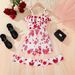 Mother & Kids INS Girls Summer Jumpsuit, Flower Pattern Jumpsuit_viptrois.com