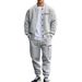 Men's Casual Sports Baseball Jacket Suit Paris Letter Print Jacket Suit_viptrois.com