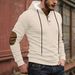 Men's New Simple And Fashionable Loose Hooded Casual Fashion Pullover Sweatshirt Long Sleeved Sports Top_viptrois.com