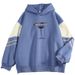 American Style Color Block Sweatshirt For Men, Loose Fit, Niche Design With Wine Glass Print, Pullover Outerwear, Cool_viptrois.com