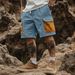 Men's Clothing Summer Work Shorts Men's Casual Pants With Multiple Pockets Loose Retro All Match Five Point Pants High Street_viptrois.com