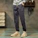Men's Streetwear Cargo Joggers - Lightweight 9-Panel Utility Pants With Adjustable Cuffs, Breathable & Durable For Casual Wear_viptrois.com