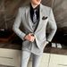 CT Men's Groomsmen Outfit Casual Three-Piece Set Black Business Professional Suit_viptrois.com