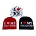 Trendy Couple's Knit Beanie With Heart & Letter Print - Soft Acrylic Winter Hat For Men & Women (DADS/MOMS/Boyfriend/Girlfriend)_viptrois.com