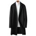 Premium Wool Blend Overcoat For Men – Mid-Length British-Style Trench Coat With Notch Lapel (M/170-XXXXL/195, 3 Versatile Colors)_viptrois.com