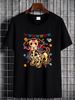 Sugar Skull Mexican Dachshund Bone Halloween Day Of Dead T-Shirt Graphic Stretched Summer Casual Designer Clothes Slightly Stylish Streetwear_viptrois.com