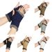 Unisex Fleece thickened half-finger gloves Warm short wrist cuff Knitted wool cuff furry gloves_viptrois.com