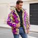 2025 Men's Best-selling Faux Fur Colored Leopard Print Jacket, Plush Contrasting Color Warm And Thick Leopard Print Jacket_viptrois.com