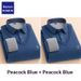 Romon Autumn Winter Men's New Wool Silk Two-Piece Knitted Sweater Fleece Lined Thickened Warm Long Sleeve Striped_viptrois.com