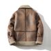 Men's Premium Faux Shearling Jacket, Winter Lined Zip-Up Coat With Notch Lapel, Slim Fit Thermal Outerwear In Brown/Black (Sizes M-5XL)_viptrois.com