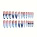 Flower Burst & Diamond Broken Almond False Nails - Medium Size High-End Nail Art (European & American Style)_viptrois.com