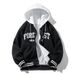 Man's Clothing Baseball Uniform Embroidered Two Hooded Casual Loose Jacket Trend_viptrois.com