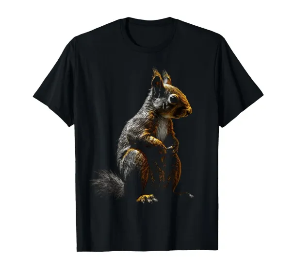 Squirrel Wild Animals Forest Art Animal Squirrel T-Shirt Mens Womens Tees Top_viptrois.com