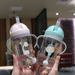 350ml Kids Drinking Cup Feeding Bottle With Straw Gravity Ball Wide Caliber Bottle_viptrois.com