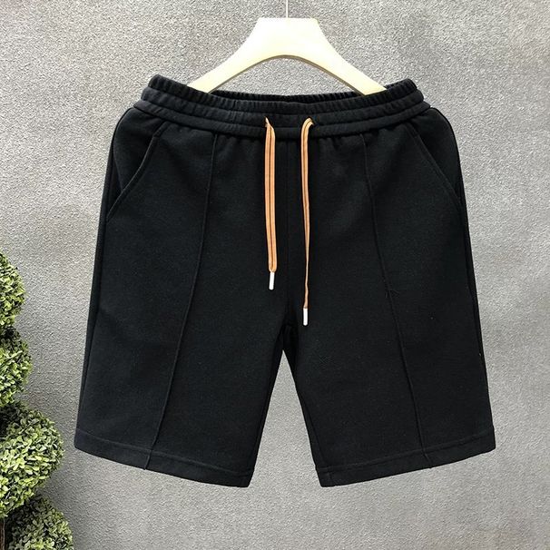 Summer Men's Loose Fit Shorts Trendy Brand Thin Design Sporty Casual Solid Color Five Point Pants_viptrois.com