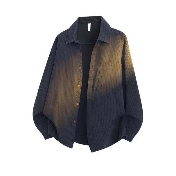 Nordmann ACU Men's Clothing|Vintage American Style Vertical Striped Long Sleeve For Men 2025 Autumn Loose Casual Couple Shirt_viptrois.com