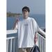 Summer New Pure Cotton Japanese Hong Kong Style Summer Round Neck Letter Printing Short Sleeve T-shirt Loose Casual Half Sleeve_viptrois.com