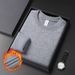 Thickened Sweater Middle-aged Men's Winter Solid Color Simple Inner Warm T-shirt Casual Versatile Bottoming Top_viptrois.com