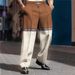 Men's Casual Cotton Blend Straight Leg Pants With 3D Print - Comfortable & Stylish For Everyday Wear_viptrois.com