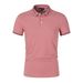 Summer Men Office Business Polo Shirt Spring Pure Solid Casual Short Sleeve Golf Shirt 2025 Breathable Unisex Shirt_viptrois.com