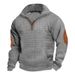 2026 Autumn Winter Men's Casual Plaid Zipper Open Front Suede Embroidered Jacquard Sweatshirt_viptrois.com