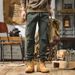 Vintage American Style Khaki Cargo Pants For Men - Urban Outdoor Workwear With Multi-Pockets, Relaxed Fit, Comfortable & Stylish_viptrois.com
