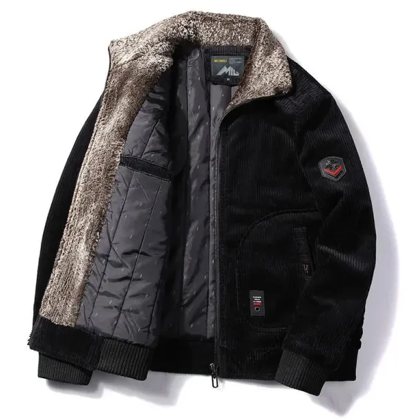 Winter Jacket Men Male Thermal Windbreaker Plus Size Men's Warm Winter Corduroy Jackets And Coats Fur Collar Casual Outwear_viptrois.com