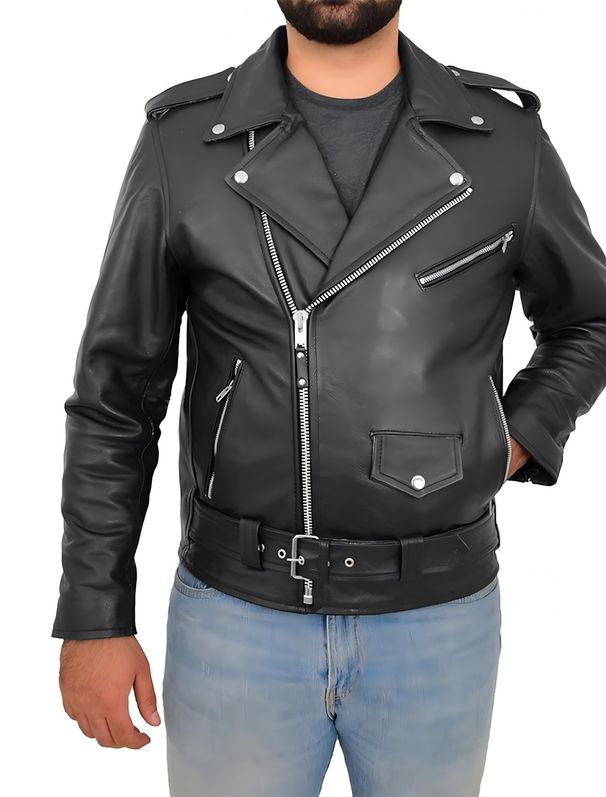 Loom 2024 New American Style Foreign Trade Hot-Selling European Size Men's Motorcycle Spring And Autumn Red Coat Leather_viptrois.com