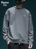 Pure Autumn 380g Heavyweight Crew Neck Sweatshirt For Men, Loose Fit, Plus Size, Long Sleeve, American Style, Trendy Brand,_viptrois.com