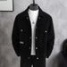 Men's 2025 Hot-Selling Autumn Winter High-End Woolen Coat Stylish Korean Version Fleece-Lined Warm Corduroy Jacket_viptrois.com