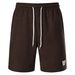 Men's Solid Color Corduroy Sweatpants Lace Up Casual Shorts Five Point Simple Design Summer Bottoms_viptrois.com