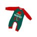 Christmas Santa hat alphabet stripes Christmas family suit printed home suit pajamas_viptrois.com