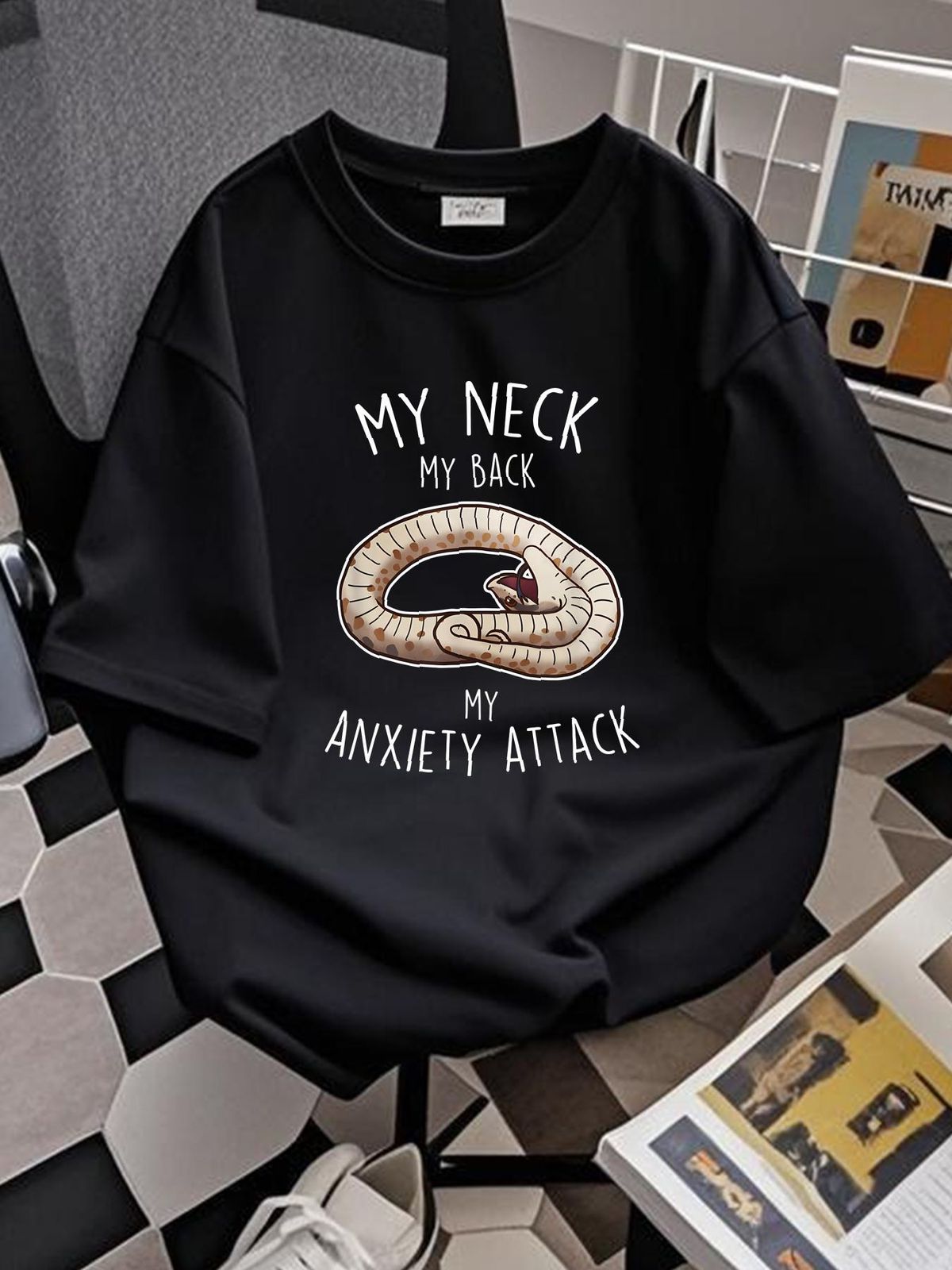 Funny Hognose Snake T Shirt Reptile Lover Cute Mom Dad Playing Dead Soft Graphic Breathable Comfortable Slightly Casual Summer Homme_viptrois.com