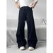 Men's Clothing Niche High End Heavy Wide Leg Sweatpants Autumn And Winter Loose Straight Gray Sports Casual Pants_viptrois.com