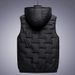 Men's Clothing 2024 NEW Foreign Trade Yh Down Cotton Vest Hooded Thickened Autumn And Winter Leisure Fashion Waistcoat Warm Cotton Jacket_viptrois.com
