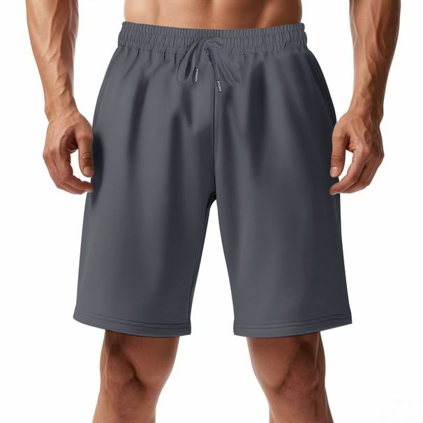 Amekaji Men's Drawstring Shorts - Loose Fit Workout Jogger Shorts With Side Pockets For Gym & Casual Wear_viptrois.com