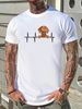 Funny Dog Heartbeat For Vizsla Lovers T-Shirt Slightly Streetwear Fashion Casual Soft Versatile Unisex Stretched Comfortable Graphic_viptrois.com