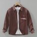 Embroidered Long Sleeved Shirt For Men, Fashionable And Versatile, Artistic And Casual Loose Top_viptrois.com