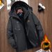 Pulse 2025 Autumn Winter New Men's Casual Loose Mid-Length Trench Coat Stylish Trendy Fleece Lined Thickened Cotton Jacket_viptrois.com
