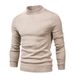 Pure Autumn Winter Cross-Border Trade Thick Warm Men Mid-Neck Slim Fit Men's Multi-Color Knitted Sweater_viptrois.com