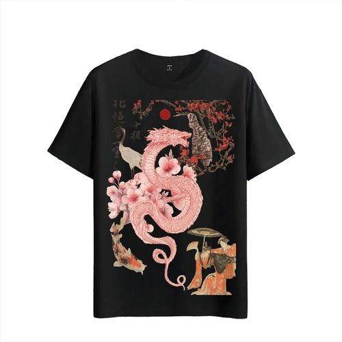Tshirt Muscle Freaks Dragon 2026 Sakura Japanese Style Art Print_viptrois.com