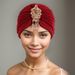 Spring New Forehead Tassel Pendant High End Retro Solid Color Fashion Temperament Turban Hat Ethnic_viptrois.com